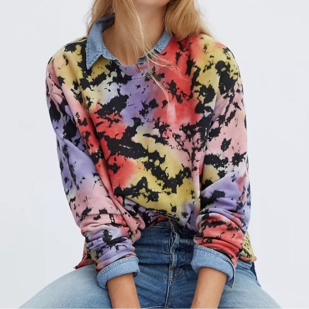 Anthropologie LETLUV Zoey tie dye sweatshirt size small